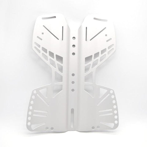XDEEP NX Series Small Aluminum Backplate Only for ZEN and PROJECT – lightweight, CNC-machined aluminum dive backplate with universal harness slots
