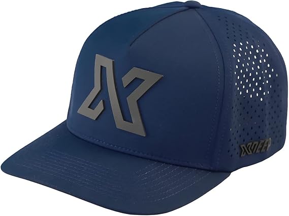 XDEEP dark blue baseball cap, front view.