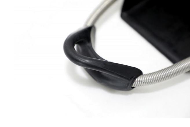 XDEEP fin heel spring replacement for EX1 fins, XL size, pair, front view.