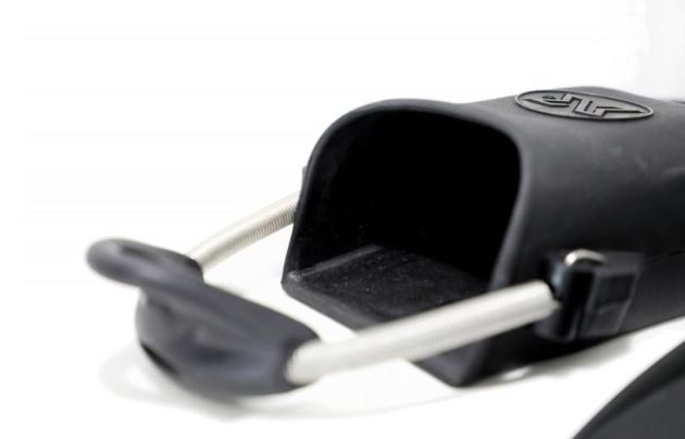 XDEEP fin heel spring replacement for EX1 fins, large size, pair, front view.