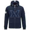 XDEEP gray signature hoodie, size XS, front view.