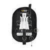 XDEEP COMFORT ZEOS Single Tank Set with stainless steel backplate, wing-style BCD, continuous harness, and 3D mesh padding – side angled view
