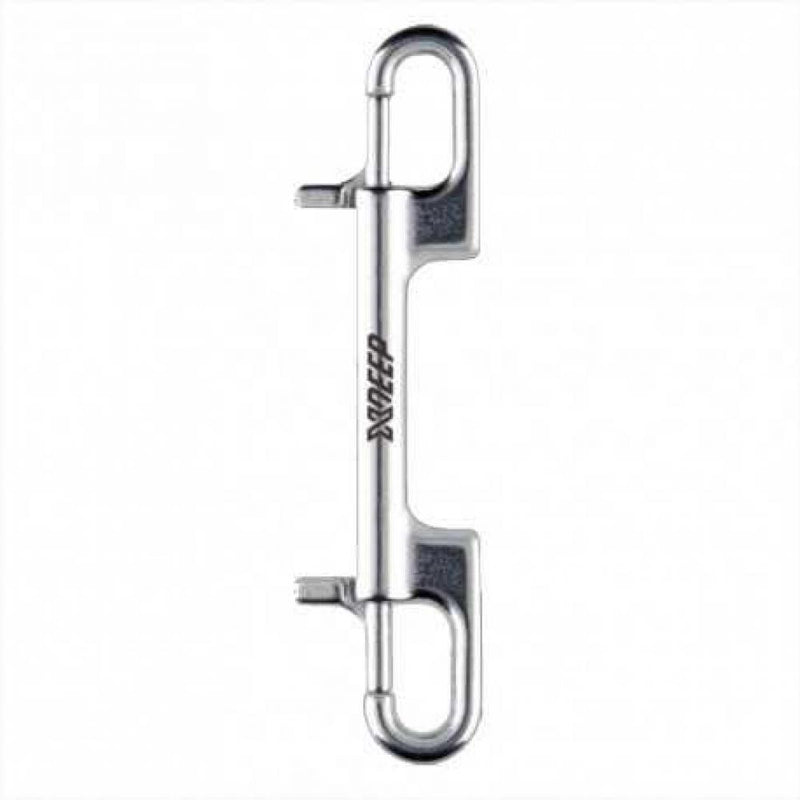 XDEEP NX GEN stainless steel double-ended bolt snap, side view.